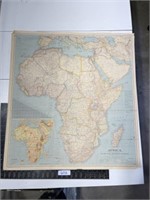 1943 map Africa national geographic magazine