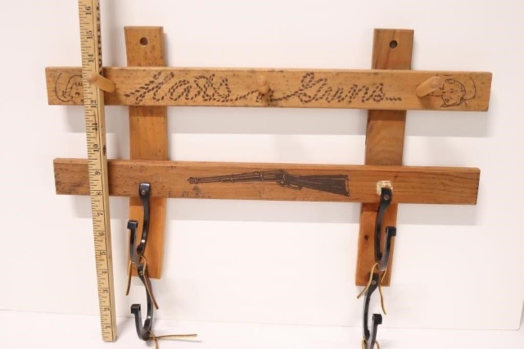 Vintage Kids Western Hats & Guns Rack 19.25" x