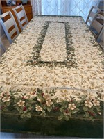 Large rectangular tablecloth glass