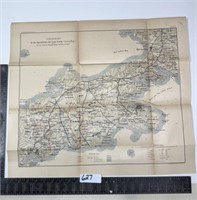 Old map German military map of Russian Japanese