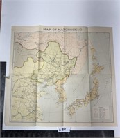Old map of MANCHOUKUO JAPAN
