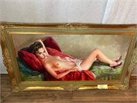 Yvonne Wood Oil Painting Reclining Nude
