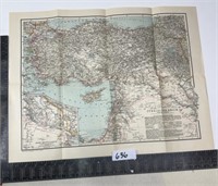 Old map German military wartime map TURKISCHES
