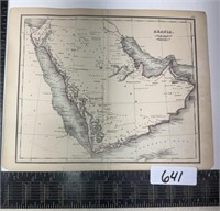 Old map ARABIA WARTIME MAP