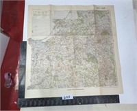 USAAMS US MILITARY MAP GERMAN MILITARY WARTIME