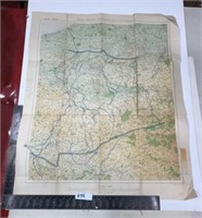 Old map 1918 British final offense survey 1919