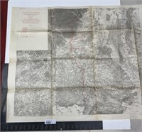 Old map APRIL 14 1917 military German FRANCE
