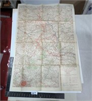 Old map FRENCH ARMY STRATEGY MAP 16th MARCH TO