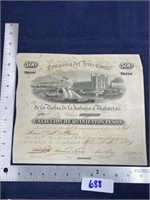 1859 Cuban Railroad Bond American bank note