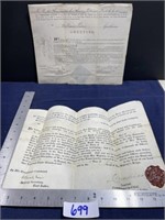 1859 East India Enlist in infantry documents