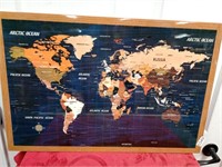 wood world map