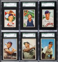 1952 & 1953 Bowman Color SGC Graded Group of (6)