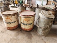 Vintage oil cans