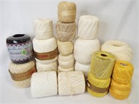 (20) Mercerized Crochet Cord Thread Cotton - White