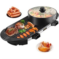 1 VEVOR 2 in 1 BBQ Grill and Hot Pot with