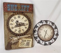 (2) Westclox Hanging Clocks - Jesse James Reward