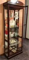 Lighted Glass Display Case 26 x 11 x 74