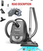 1300W Canister Vacuum with 4 Tools  6 Bags