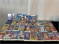 36pc Animated Movies VHS Tapes Mostly Disney