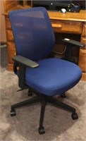 Roll Around Blue Mesh Office Chair