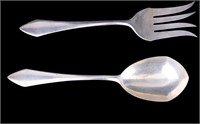 Grogan Sterling Silver Spoon & Knife Serving Set