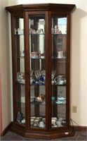 China Lighted Glass Display Case  40 x 12 x 76H