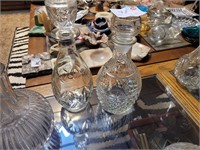 Nice set of glass decanters
