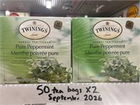 Herbal Tea Pure Peppermint PK/50 x2 BB 9/26