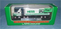 Vintage Hess mini 18 wheeler and race car