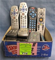 Large box of remote controls