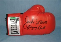 Jake LaMotta autographed Everlast boxing glove