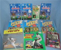 Group of sports collectibles