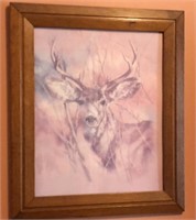 Framed Deer Art 20 x 24 and 9 x 12
