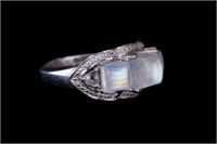 Sterling Moonstone Ring