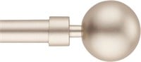 Nickel, Extended Round 66-120 Inch Curtain Rod Set