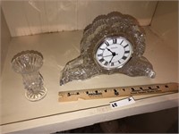 Crystal Clock & Tooth Pick Holder
