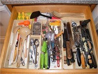 Contents of Drawer/ Butcher Knives/ Utensiles