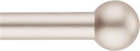 Nickel, Flat Round 66-120 inch Curtain Rod Set