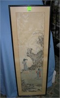 Large Oriental framed water color