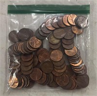 (BAG OF 100)LINCOLN MEMORIAL CENTS