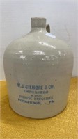 Vintage crock jug -Pittsburgh Pa- 10 inches H.