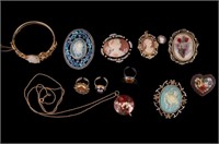 Micromosaic, Cloisonne, Cameo & More Jewelry