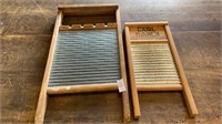 Vintage -wash boards- National - glass with