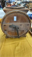 Antique -wooden - barrel butter churn- 17 inches