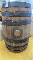 Primitive Wooden barrel keg- 17.5 inches H.- 10.5
