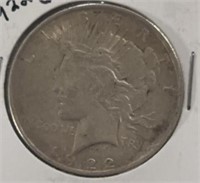 1922 PEACE SILVER DOLLAR (90% SILVER)