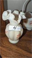 Fenton A Farley hand painted Fluted Vase
