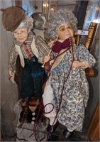 Granny & Gramps China Dolls in Rocking Chair