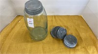 Antique mason jar - 1858 - with variety of
