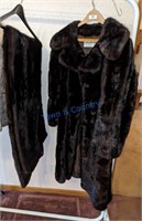 Authentic Greenblatts Fur Coat 3/4 length with ext
